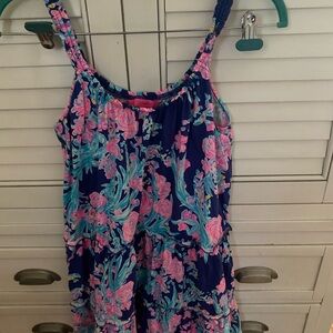 Lilly Pulitzer Blue and Pink Floral Dress